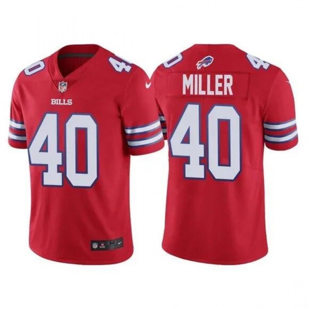 Buffalo Bills #40 Von Miller Red Vapor Untouchable Limited Stitched Jersey football jersey product view 1