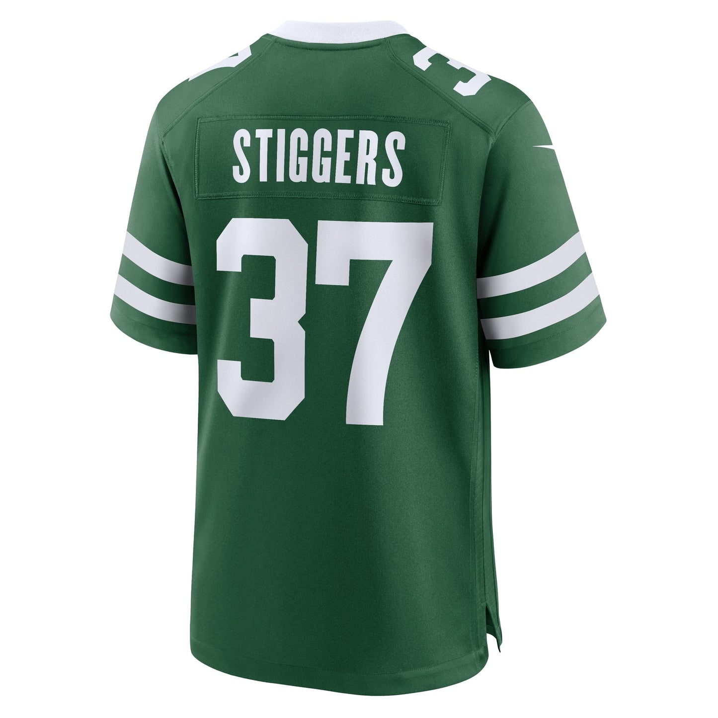 Qwan'tez Stiggers New York Jets Team Game Jersey - Legacy Green football jersey product view 3