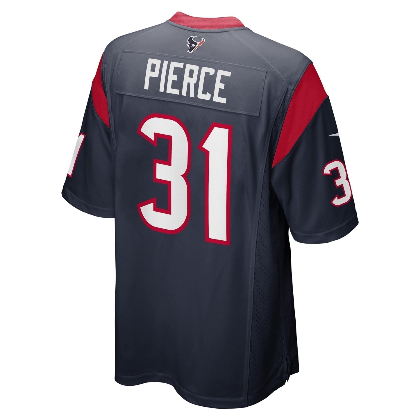 Dameon Pierce Houston Texans Game Jersey - Navy football jersey product view 3