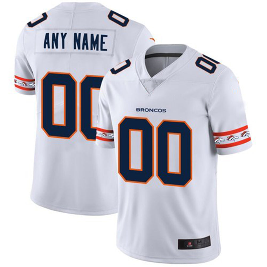 Custom1 Denver Broncos White Team Logo Vapor Limited Jersey1 Stitched Jersey1 American Football Jerseys football jersey product view 1
