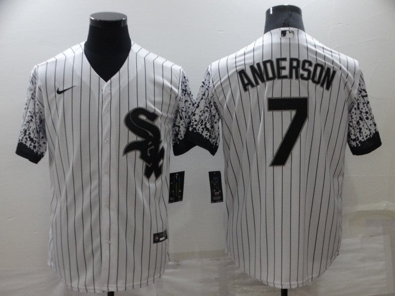 Men's Chicago White Sox Tim Anderson White Fashion Stitched Jersey baseball jersey product view 1