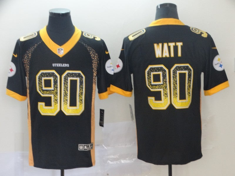 Men's Pittsburgh Steelers T.J. Watt Black Authentic Player Game Jersey1 football jersey product view 1