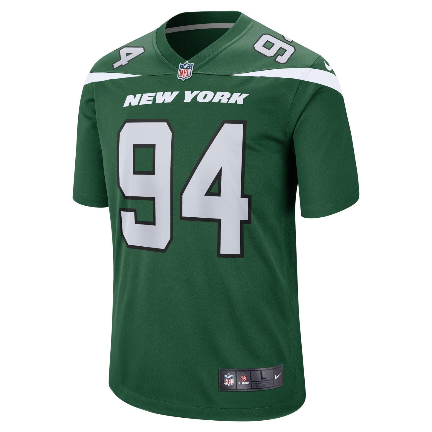 Solomon Thomas New York Jets Game Jersey - Gotham Green football jersey product view 2
