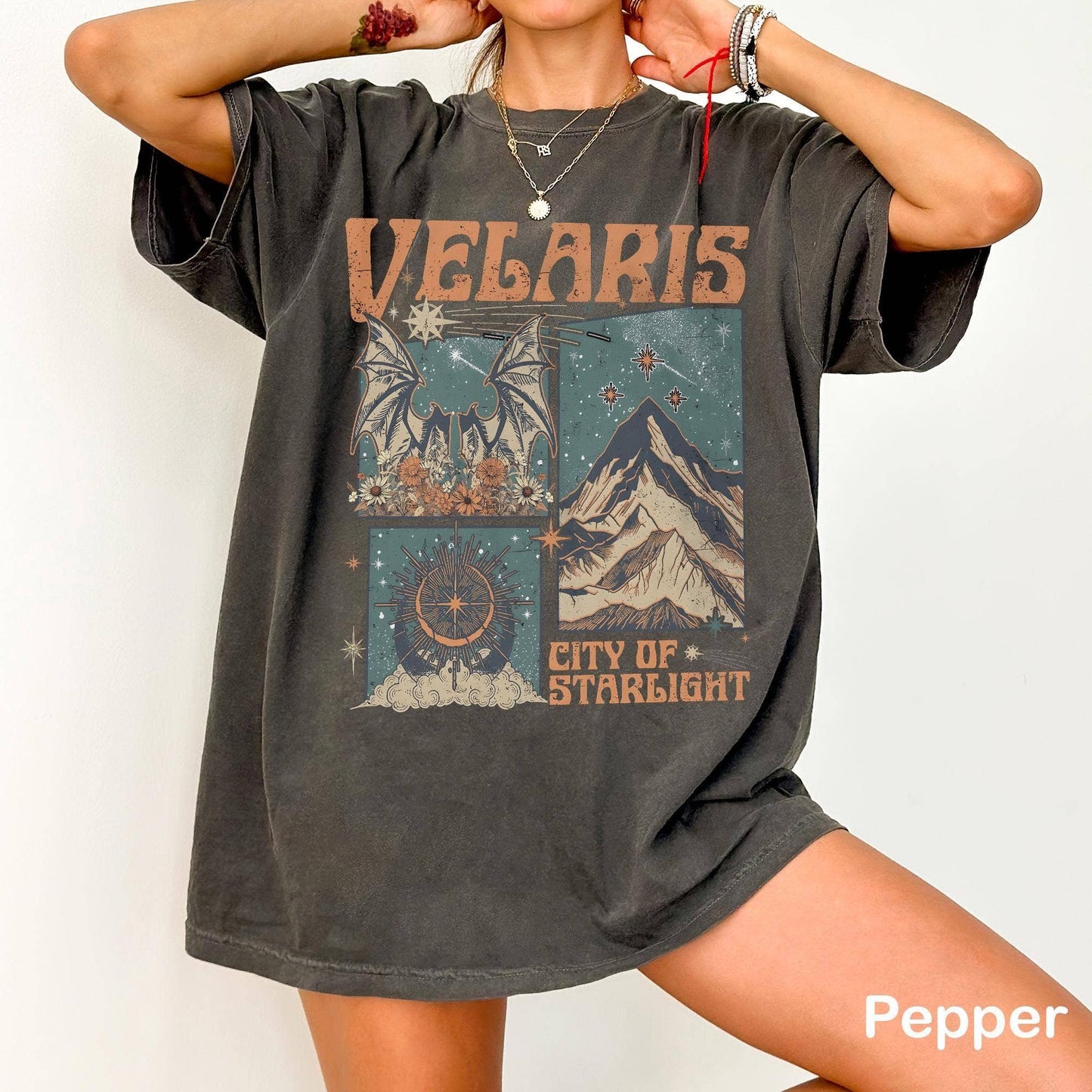 Vintage Velaris Night Court Shirt, Book Lovers Gift Unisex T-shirt, Sweatshirt, Hoodie, Long Sleeve Tee - T-Shirt, Sweatshirt, Hoodie