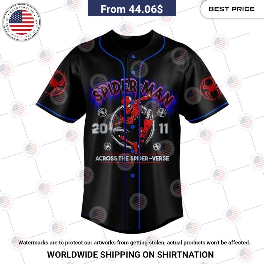 Across the spider verse Custom Baseball Jersey Unisex T-shirt, Sweatshirt, Hoodie, Long Sleeve Tee - T-Shirt, Sweatshirt, Hoodie
