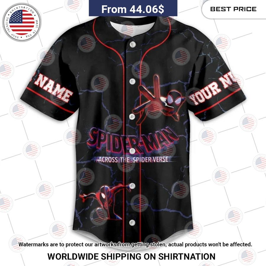 Across the spider verse Spiderman Custom Baseball Jersey Unisex T-shirt, Sweatshirt, Hoodie, Long Sleeve Tee - T-Shirt, Sweatshirt, Hoodie