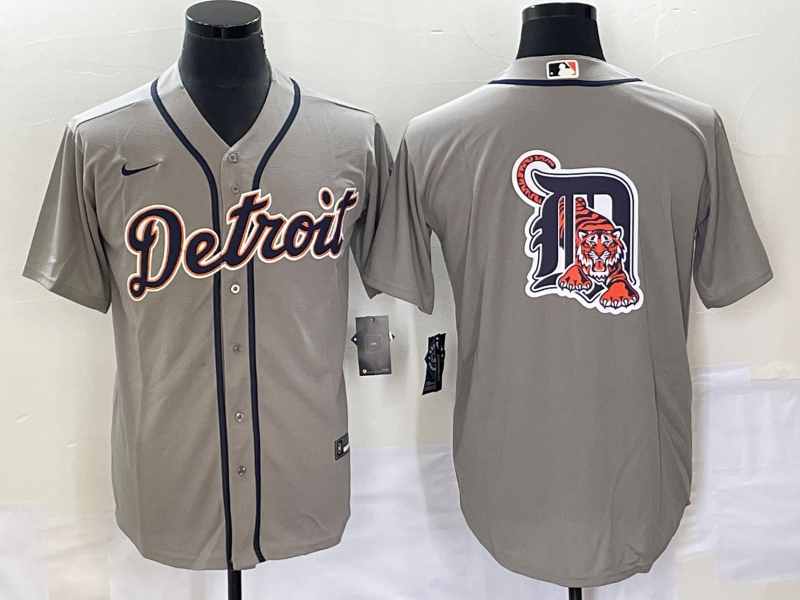 Men's Detroit Tigers Gray Replica Team Jersey baseball jersey product view 1