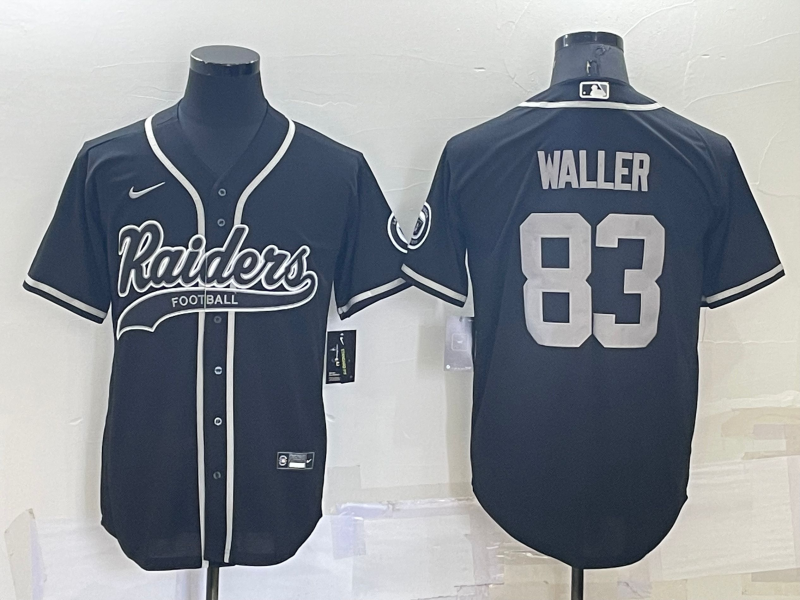 Men's Las Vegas Raiders Darren Waller #83 Black Game Jersey1 Joint Edition football jersey product view 1