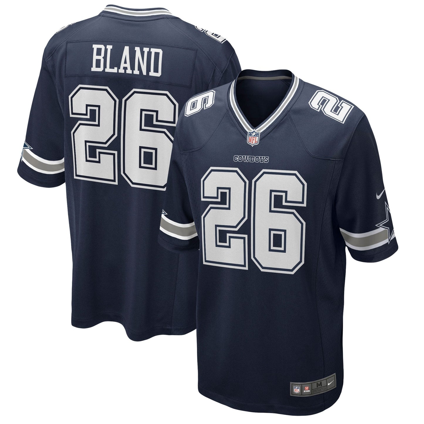 DaRon Bland Dallas Cowboys Game Jersey - Navy football jersey product view 1