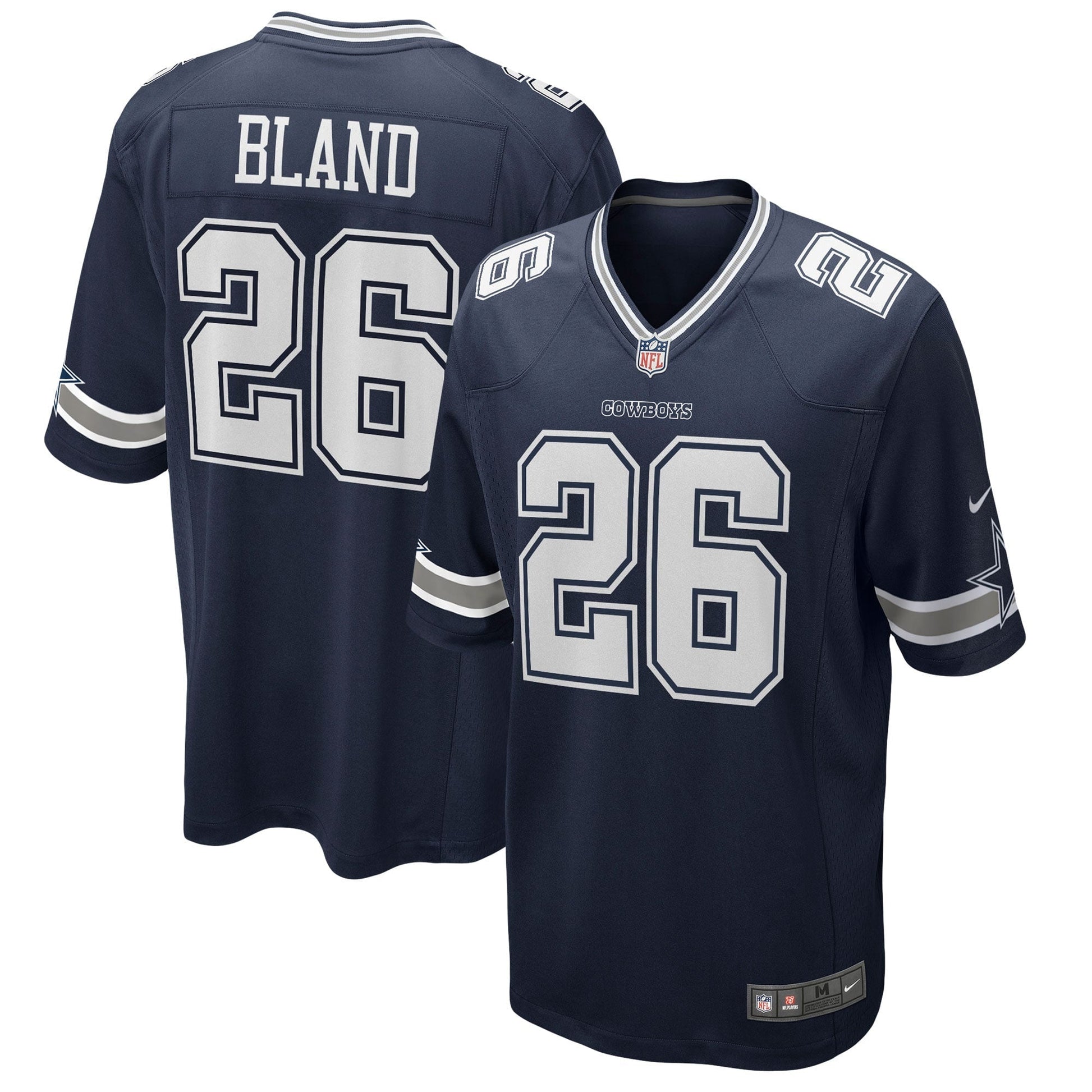 DaRon Bland Dallas Cowboys Game Jersey - Navy football jersey product view 1