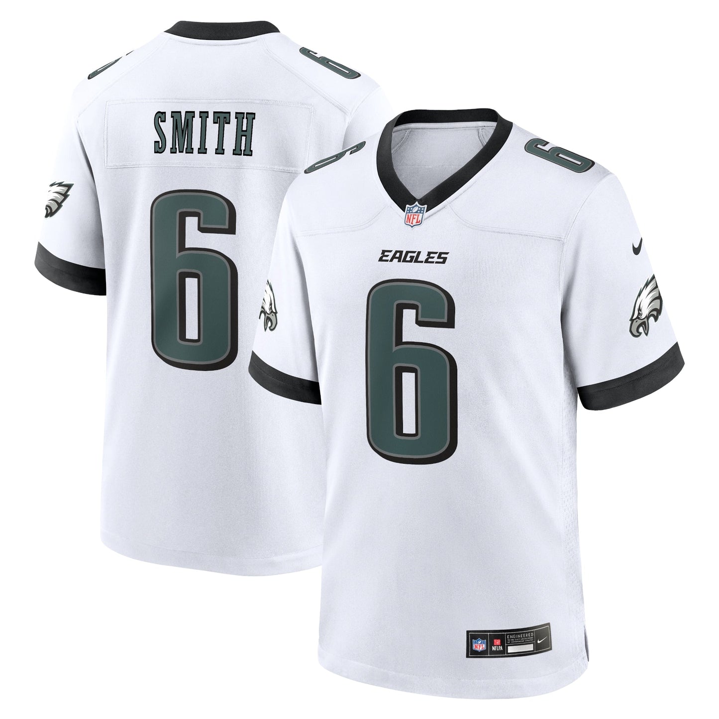 DeVonta Smith Philadelphia Eagles White Game Jersey - White football jersey product view 1