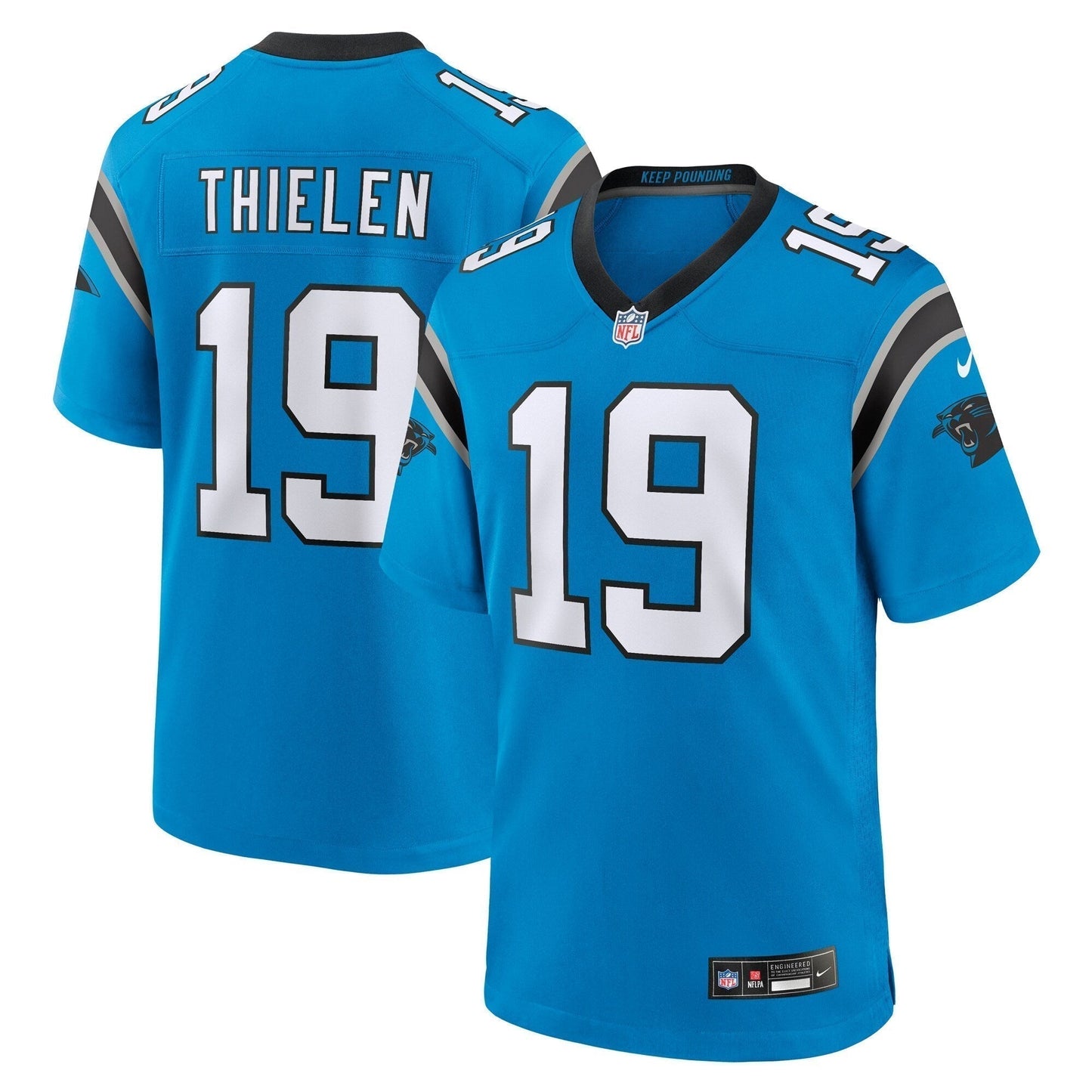 Adam Thielen Carolina Panthers Alternate Game Jersey - Blue football jersey product view 1