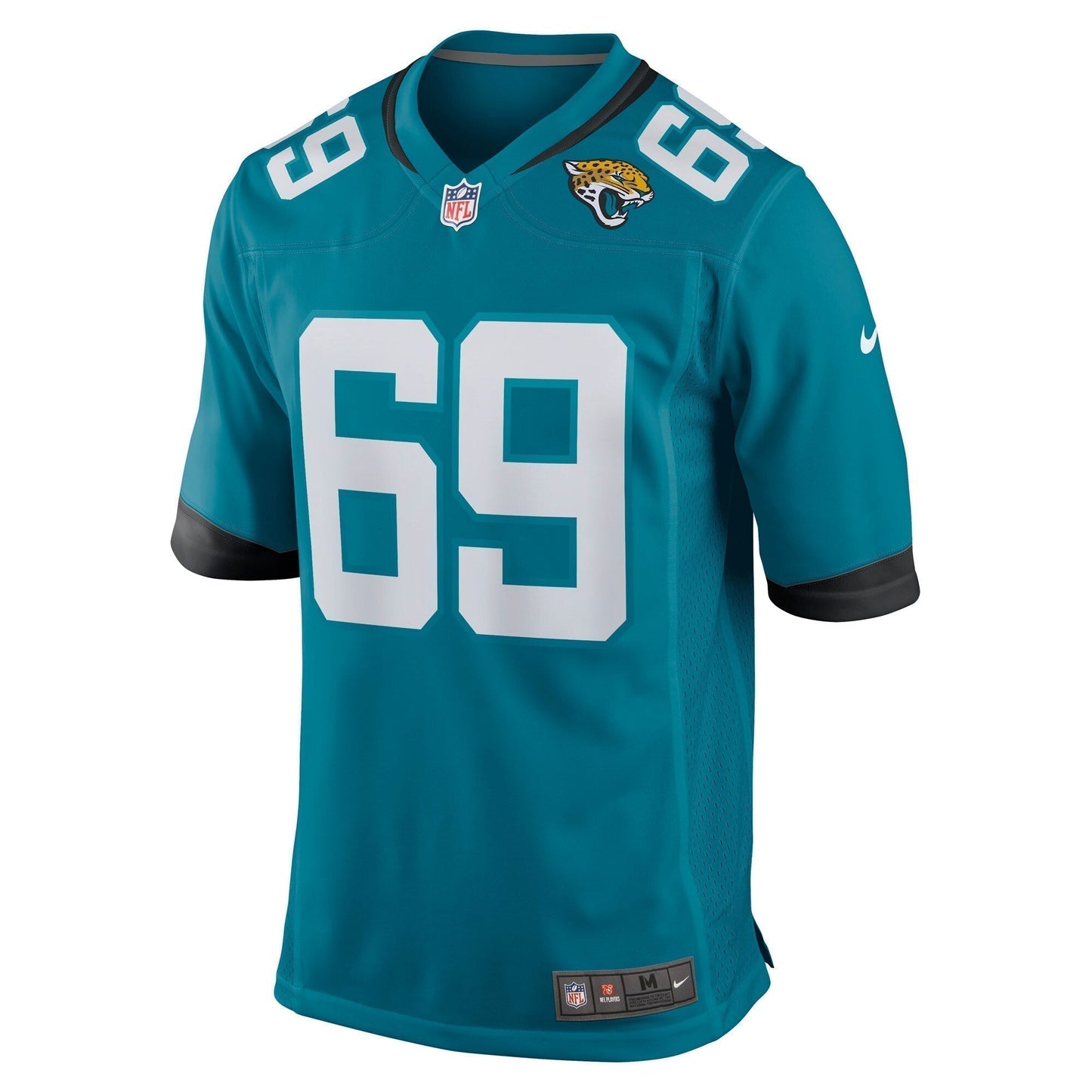 Tyler Shatley Jacksonville Jaguars Game Jersey - Teal football jersey product view 2