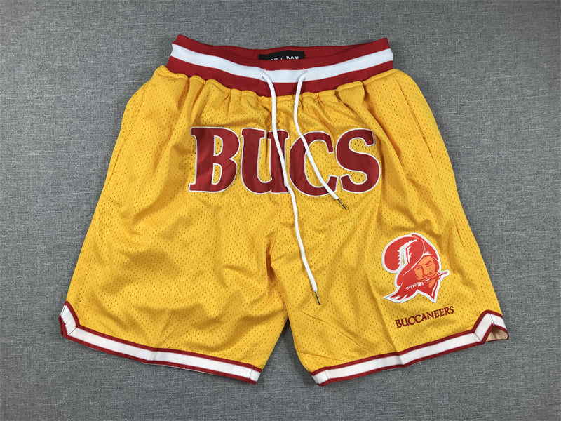 Men's Tampa Bay Buccaneers Yellow Pocket Shorts football jersey product view 1