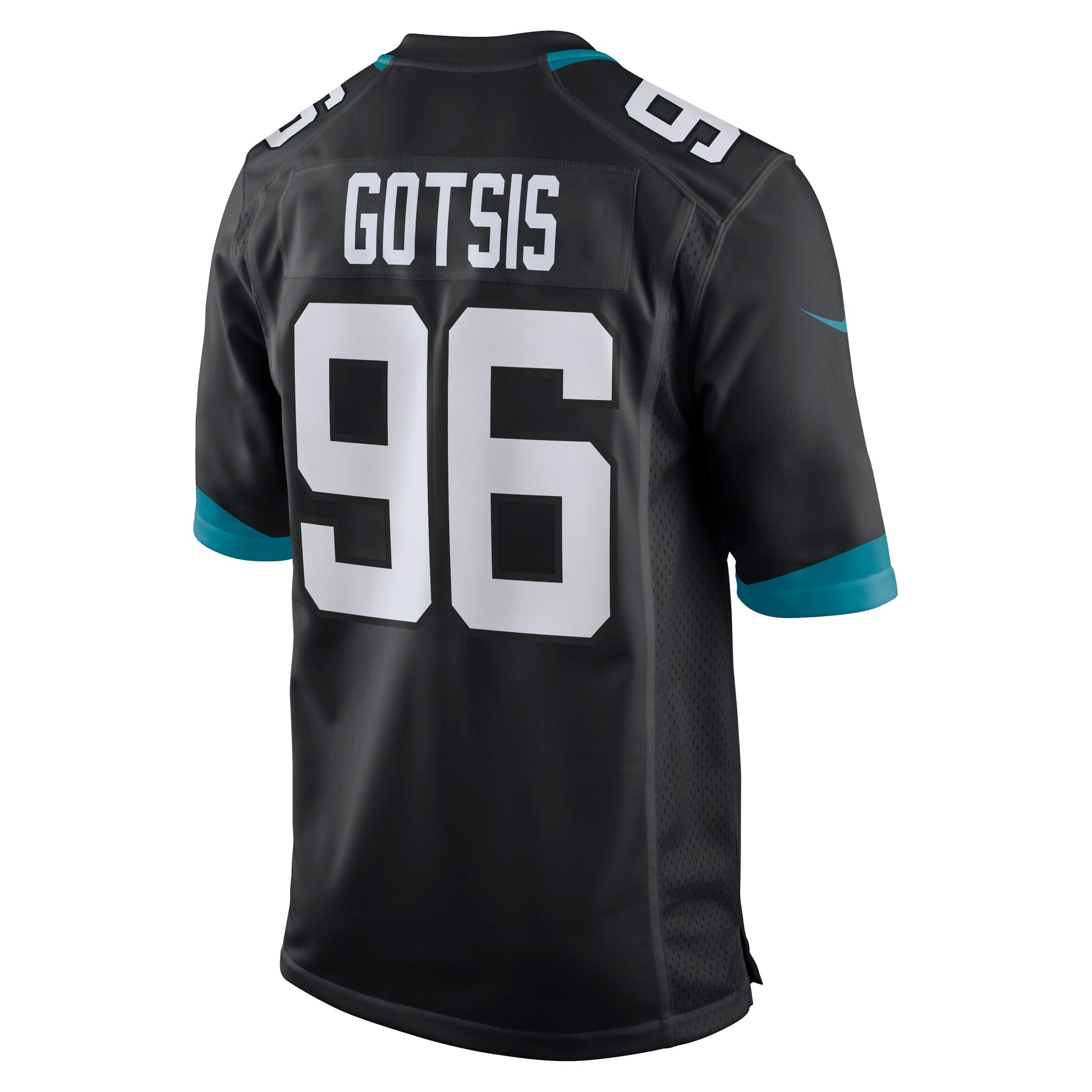 Adam Gotsis Jacksonville Jaguars Game Jersey - Black football jersey product view 3