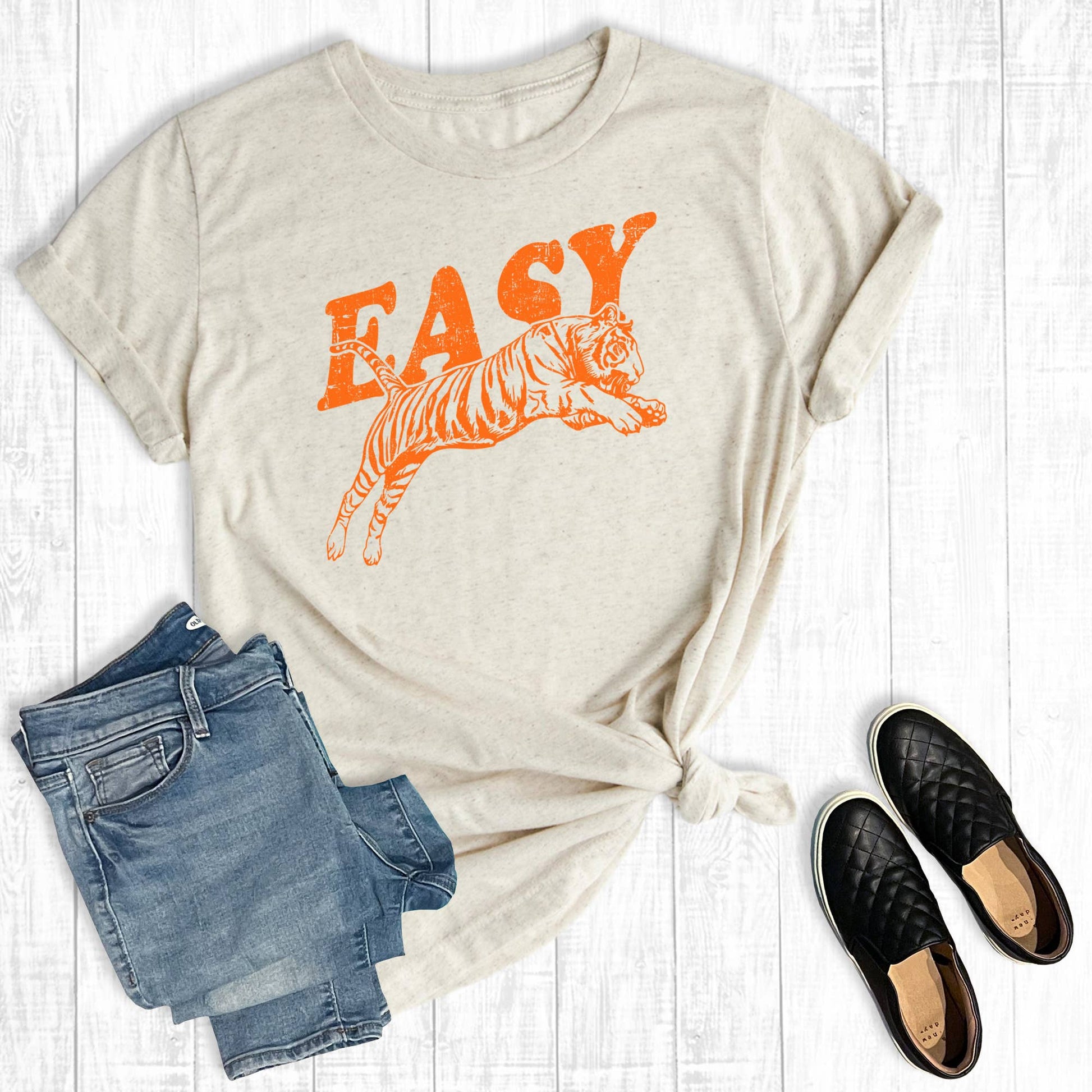 Funny Easy Tiger Graphic Tee Unisex T-shirt, Sweatshirt, Hoodie, Long Sleeve Tee - T-Shirt, Sweatshirt, Hoodie
