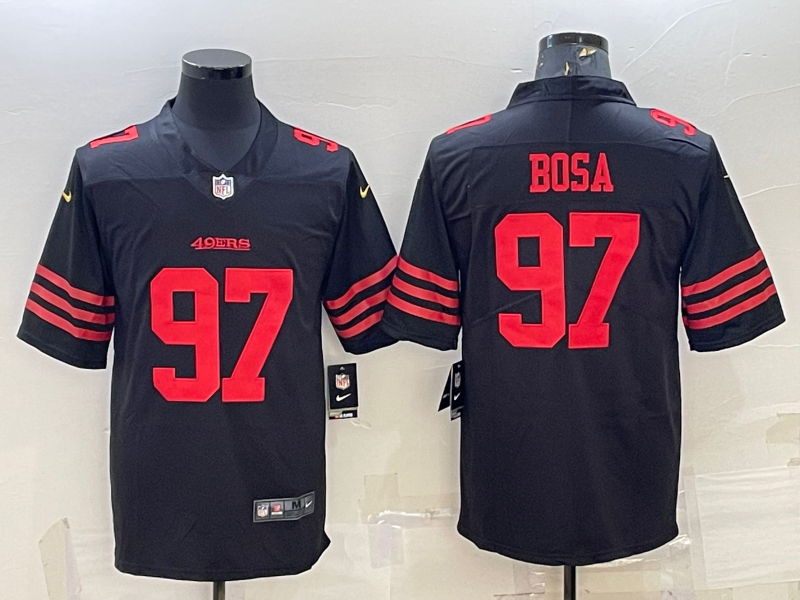 Men's San Francisco 49ers Nick Bosa #97 Black Player Jersey1 football jersey product view 1
