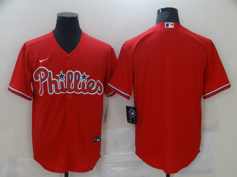 Men's Philadelphia Phillies Red Replica Blank Jersey baseball jersey product view 1