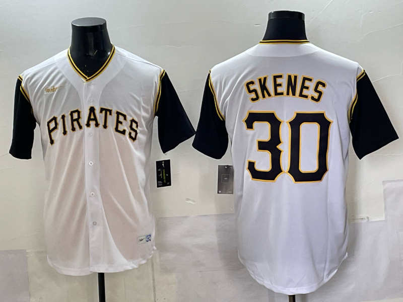 Men's Pittsburgh Pirates Paul Skenes White Limited Player Jersey baseball jersey product view 1