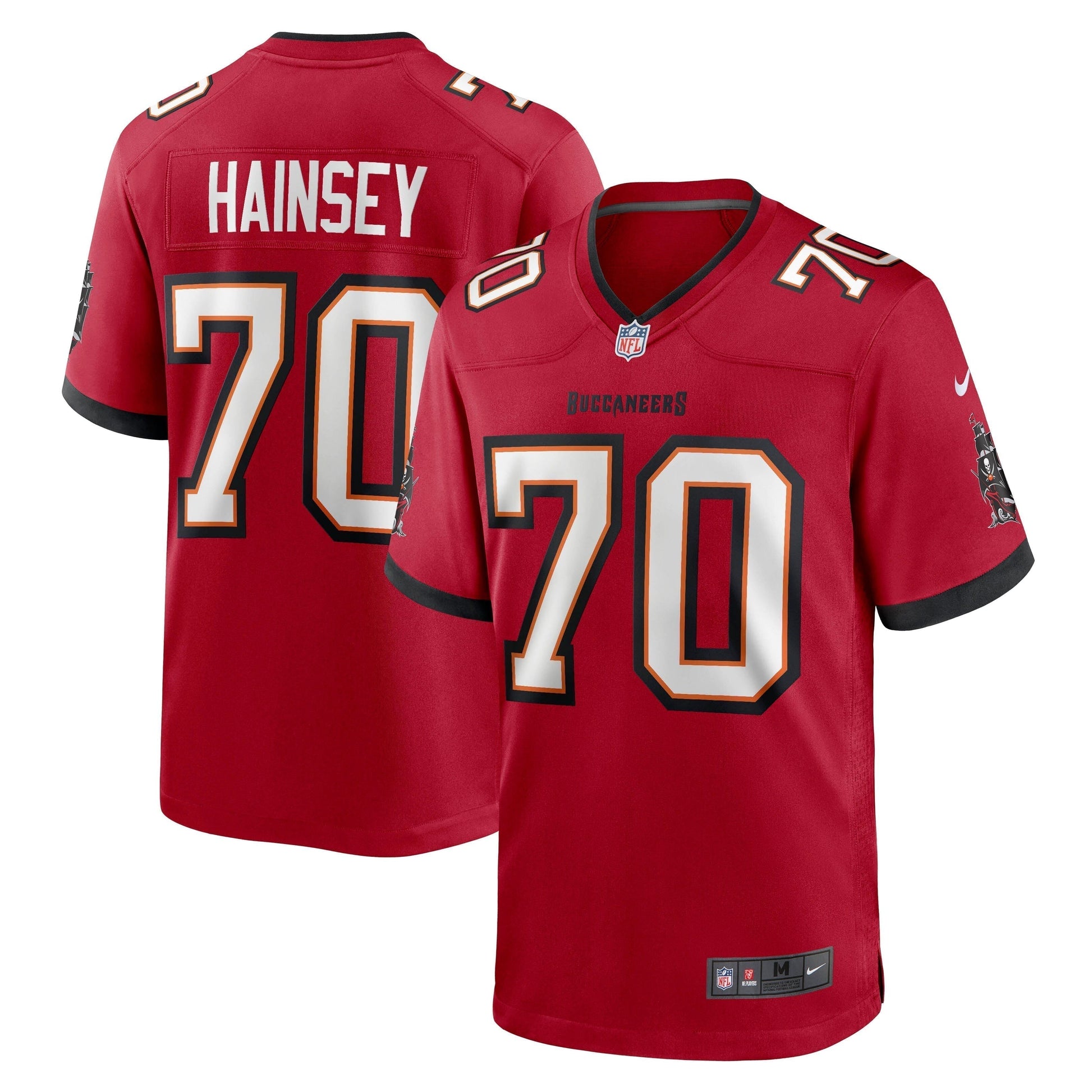 Robert Hainsey Tampa Bay Buccaneers Game Jersey - Red football jersey product view 1