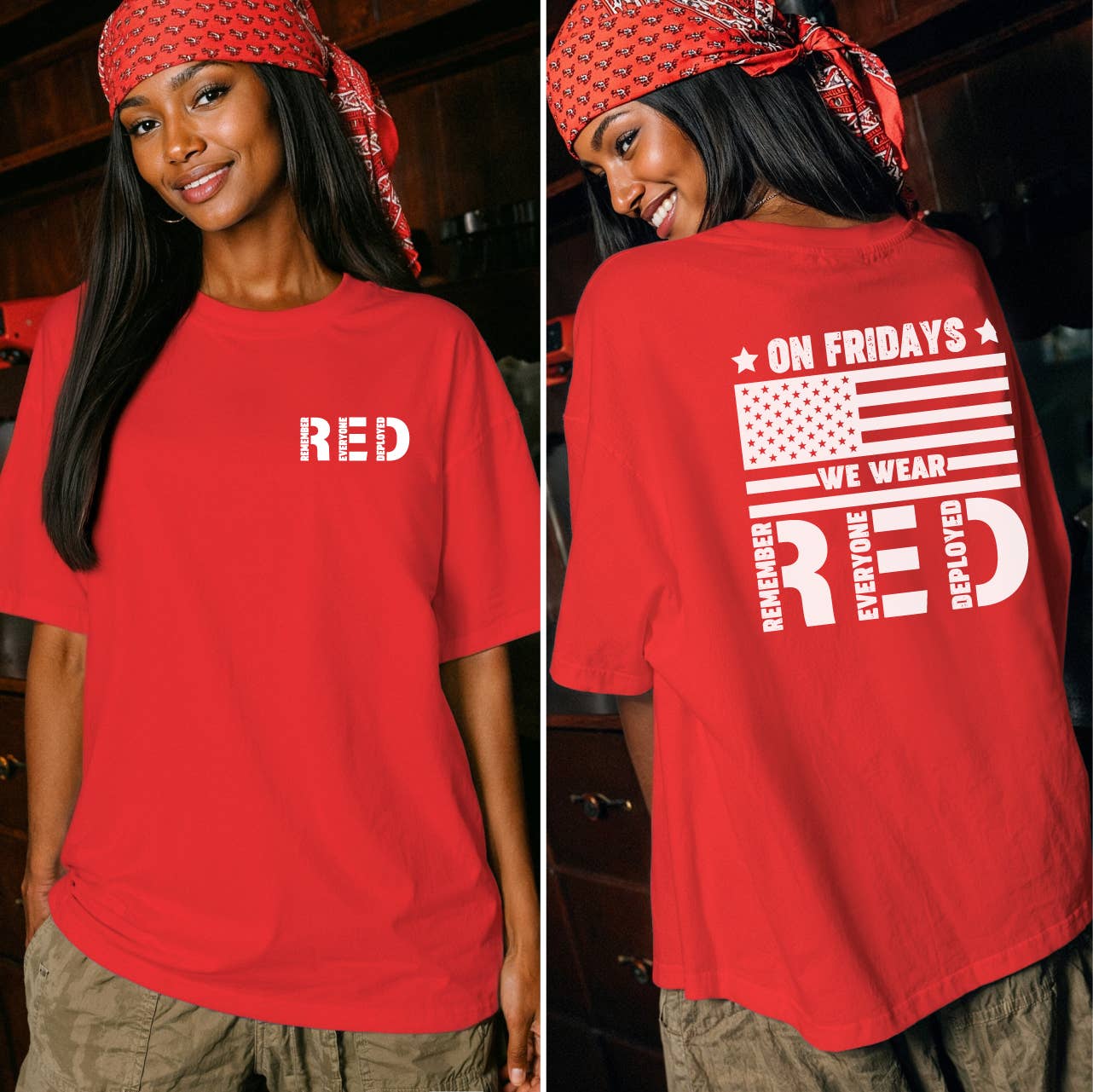 On Fridays We Wear Red - Remember Everyone Deployed T-Shirt Unisex T-shirt, Sweatshirt, Hoodie, Long Sleeve Tee - T-Shirt, Sweatshirt, Hoodie