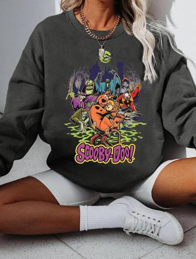 Scooby Doo Vintage Sweatshirt  Horror Movie Halloween Hoodi Unisex T-shirt, Sweatshirt, Hoodie, Long Sleeve Tee - T-Shirt, Sweatshirt, Hoodie