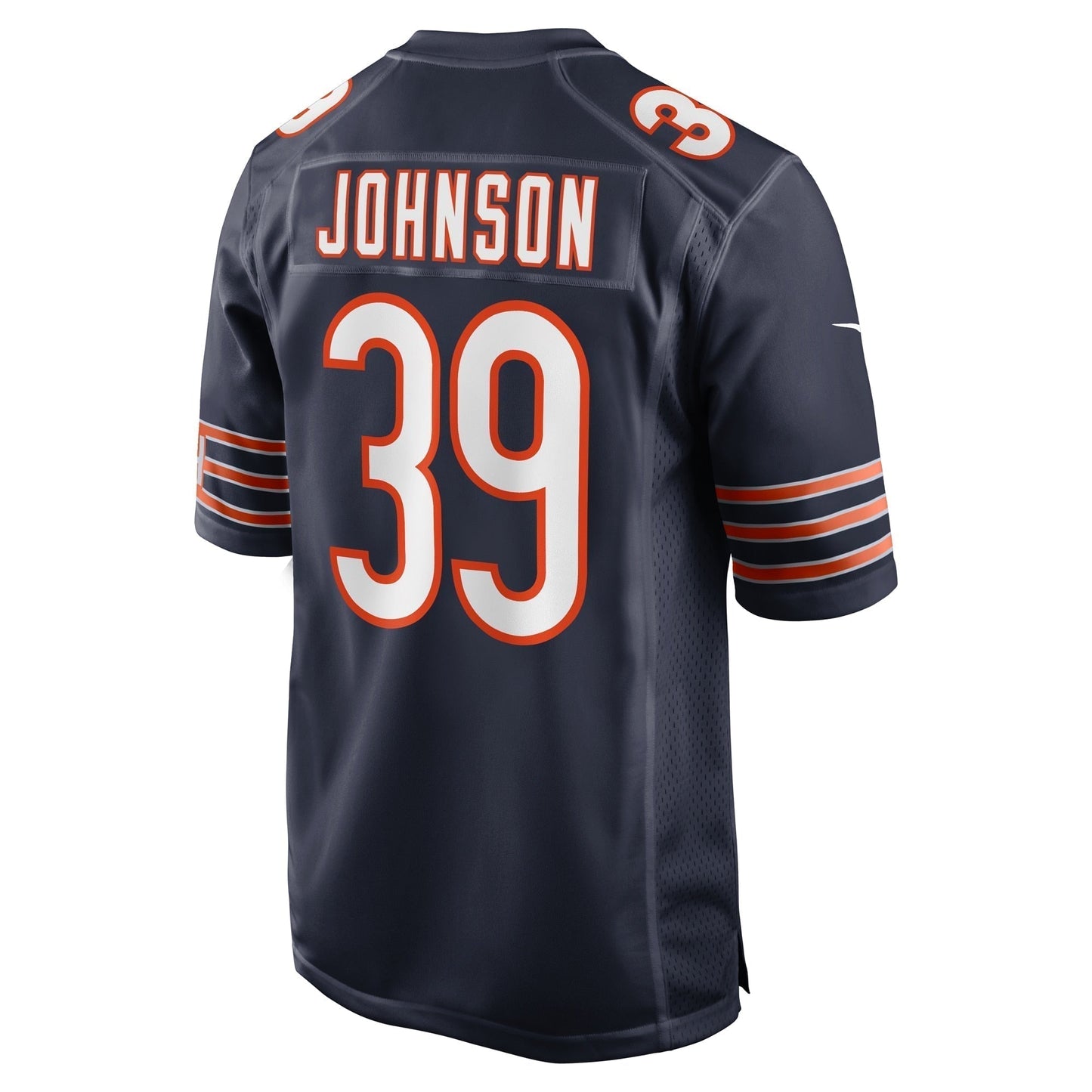 Quindell Johnson Chicago Bears Team Game Jersey - Navy football jersey product view 3