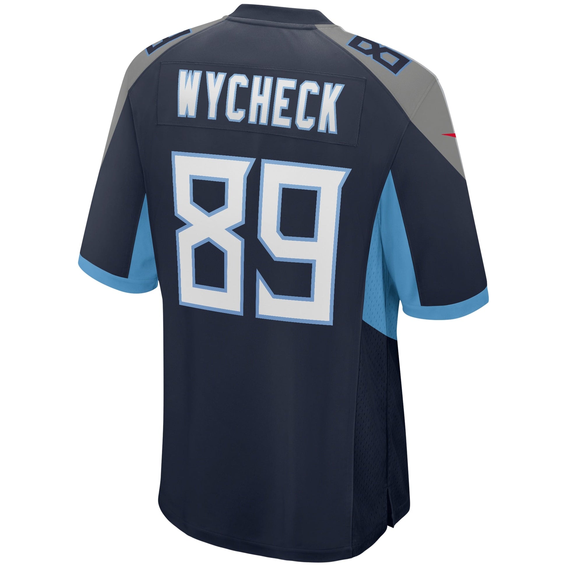 Frank Wycheck Tennessee Titans Game Retired Jersey - Navy football jersey product view 3