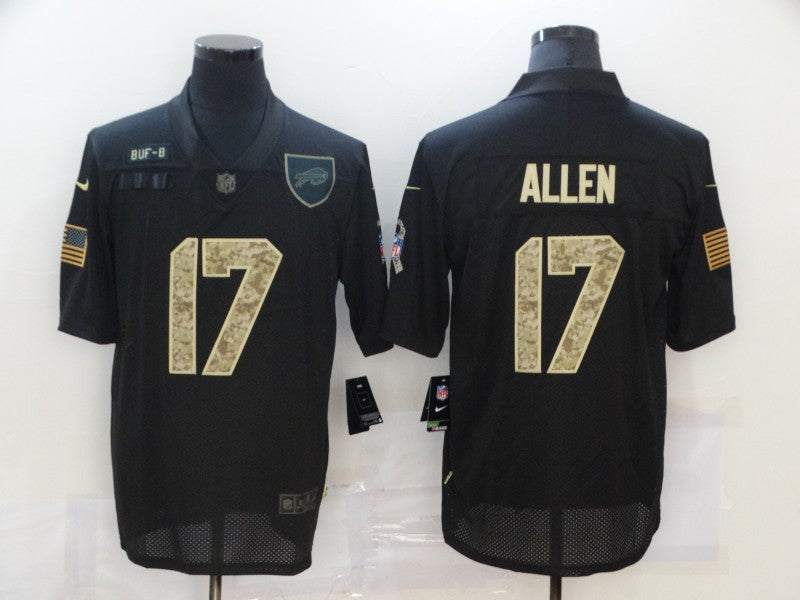 Men's Buffalo Bills #17 Josh Allen Black Player Game Jersey1 football jersey product view 1
