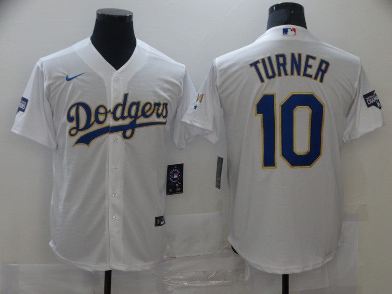 Men's Los Angeles Dodgers Justin Turner #10 White Stitched Jersey1 baseball jersey product view 1