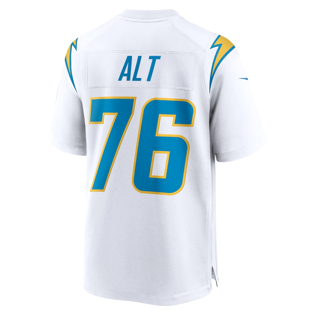 LA.Chargers #76 Joe Alt Powder White Player Game Jersey football jersey product view 1