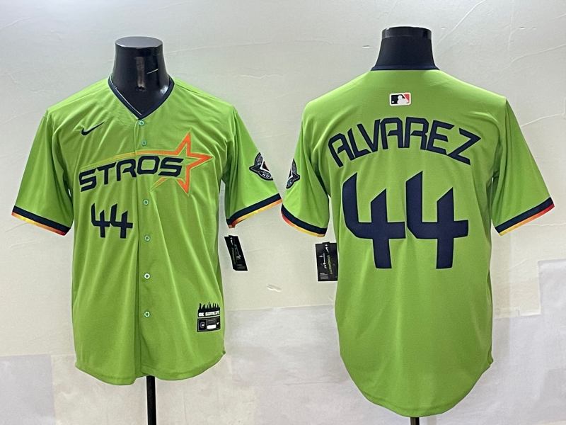 Men's Houston Astros Yordan Alvarez Green 2025 City Connect Limited Player Jersey baseball jersey product view 1