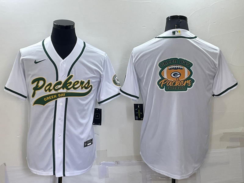 Men's Green Bay Packers White Game Jersey football jersey product view 1