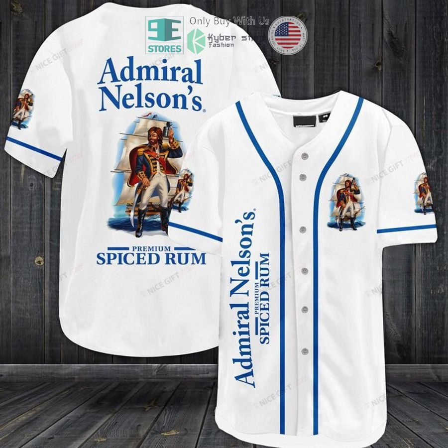 BEST Admiral Nelson's Spiced Rum white Baseball Jersey Unisex T-shirt, Sweatshirt, Hoodie, Long Sleeve Tee - T-Shirt, Sweatshirt, Hoodie