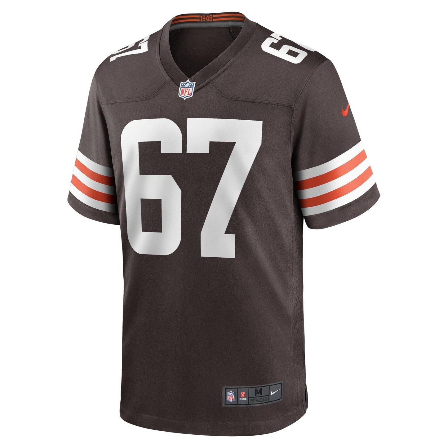 Justin Murray Cleveland Browns Team Game Jersey - Brown football jersey product view 2