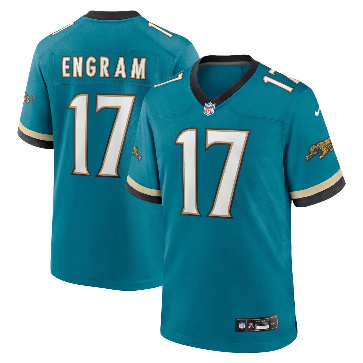 Evan Engram Jacksonville Jaguars Prowler Throwback Game Jersey - Teal football jersey product view 1