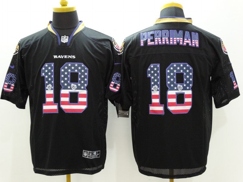 Men's Baltimore Ravens Rashad Perriman #18 Black Game Jersey1 football jersey product view 1