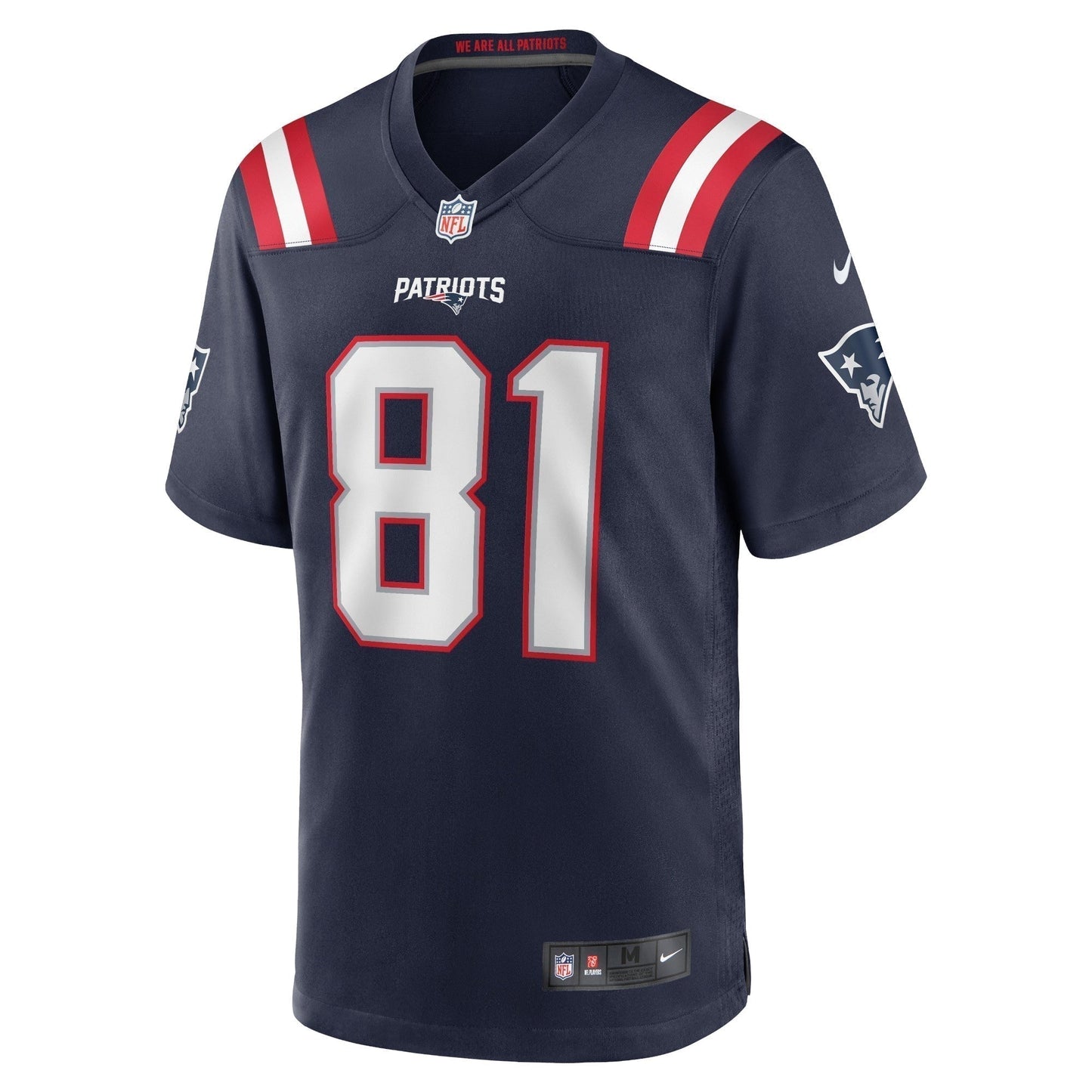 Jonnu Smith New England Patriots Game Jersey - Navy football jersey product view 2