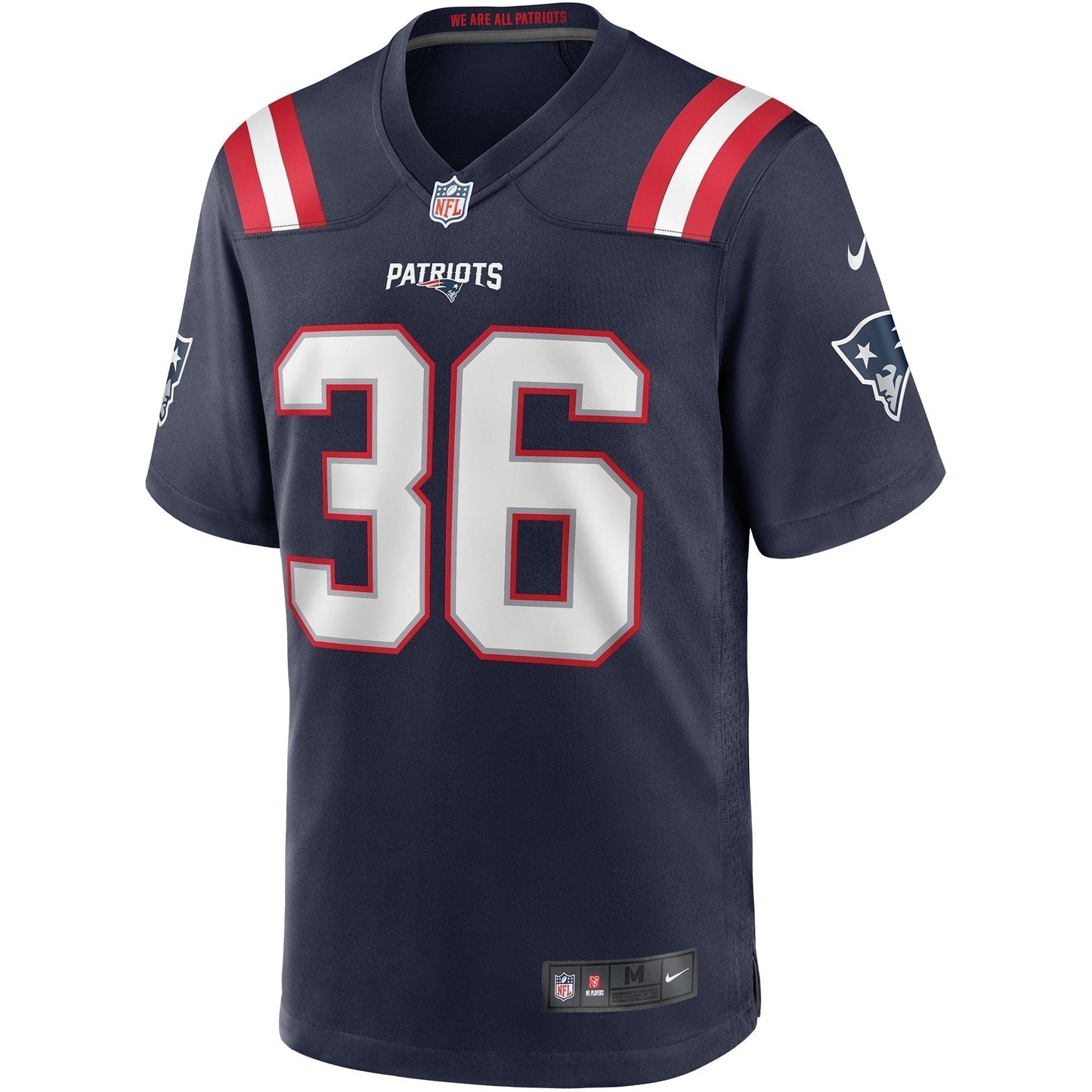 Lawyer Milloy New England Patriots Game Retired Jersey - Navy football jersey product view 2
