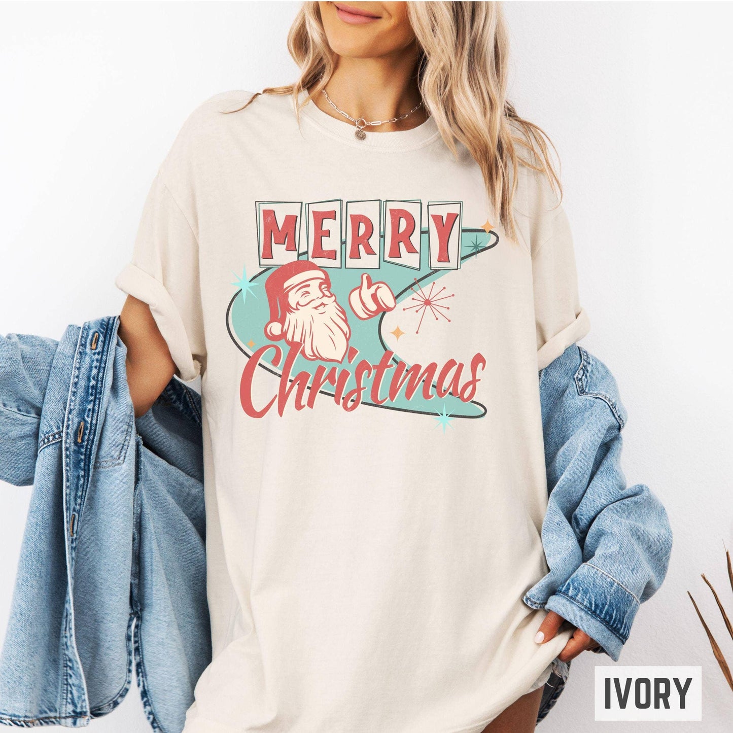 Retro Christmas Shirt - Merry Christmas Graphic Tee Unisex T-shirt, Sweatshirt, Hoodie, Long Sleeve Tee - T-Shirt, Sweatshirt, Hoodie