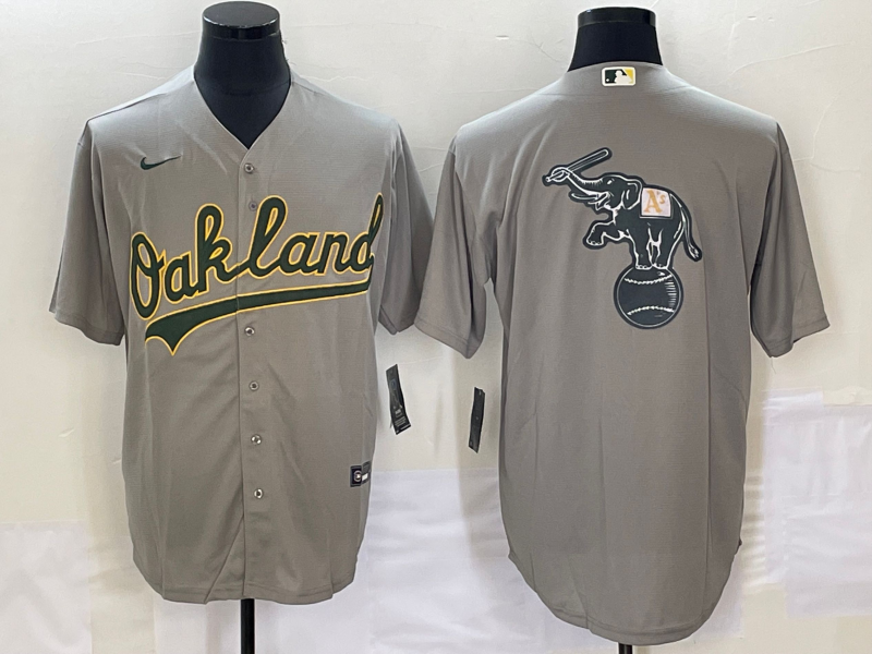 Men's Oakland Athletics Gray Replica Game Jersey baseball jersey product view 1