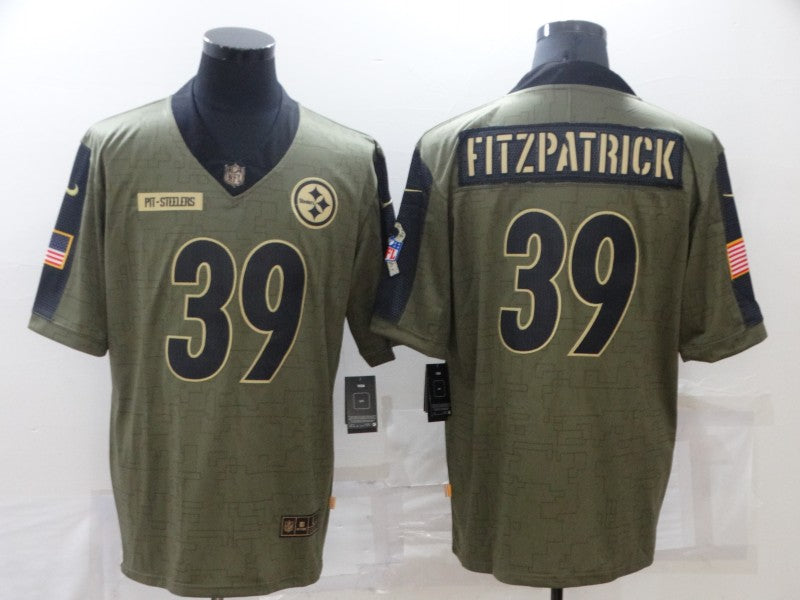 Men's Pittsburgh Steelers Minkah Fitzpatrick Brown Player Game Jersey football jersey product view 1