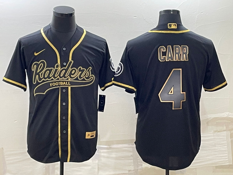 Men's Las Vegas Raiders Derek Carr #4 Black Player Jersey1 Joint Edition football jersey product view 1