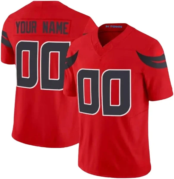 Men's Houston Texans Red Alternate Game Custom Jersey football jersey product view 1