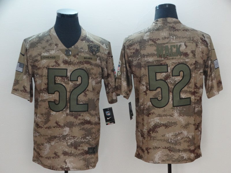 Men's Chicago Bears Khalil Mack #52 Camouflage Game Jersey1 football jersey product view 1