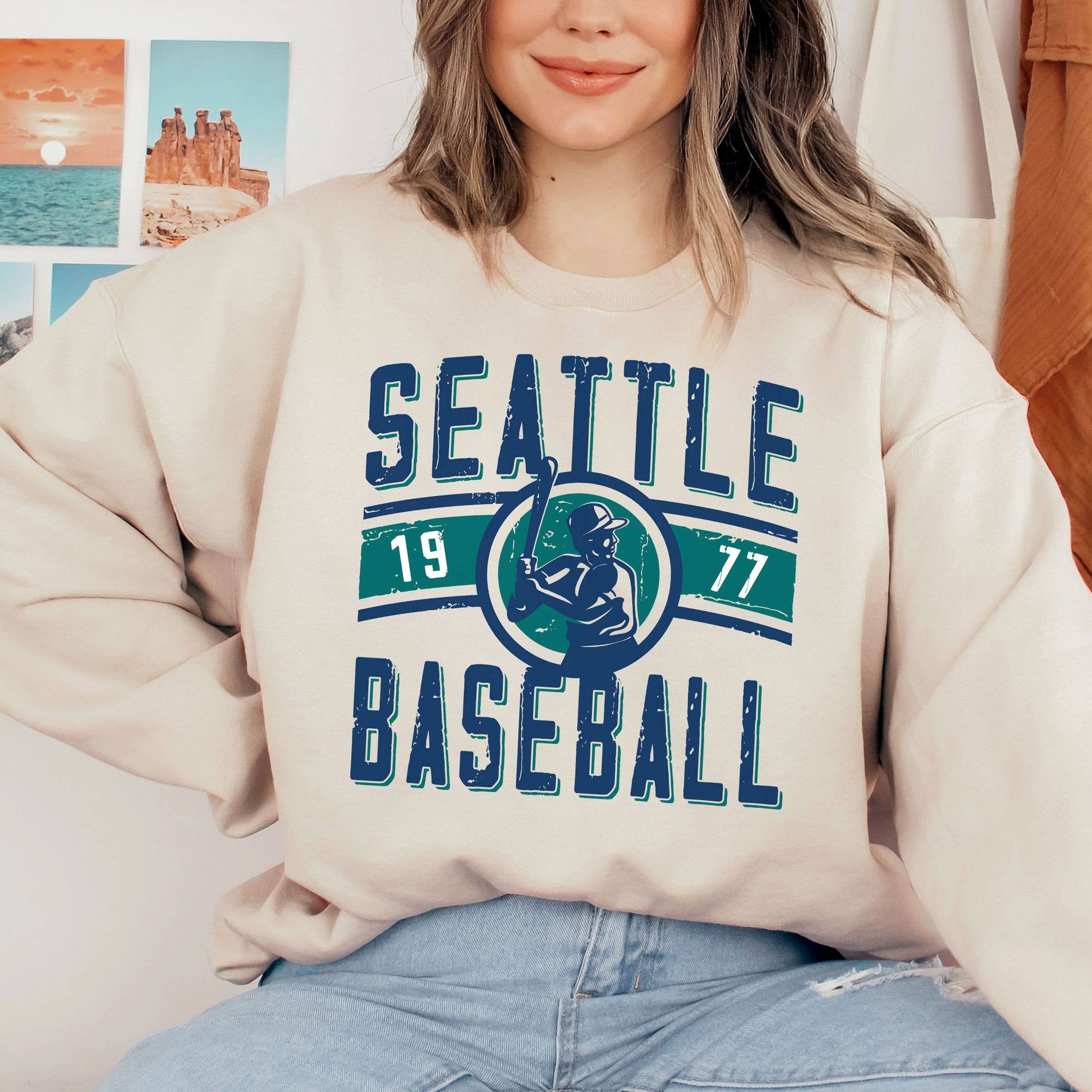 Vintage Seattle Mariners Game Day Sweatshirt  Retro Basebal Unisex T-shirt, Sweatshirt, Hoodie, Long Sleeve Tee - T-Shirt, Sweatshirt, Hoodie