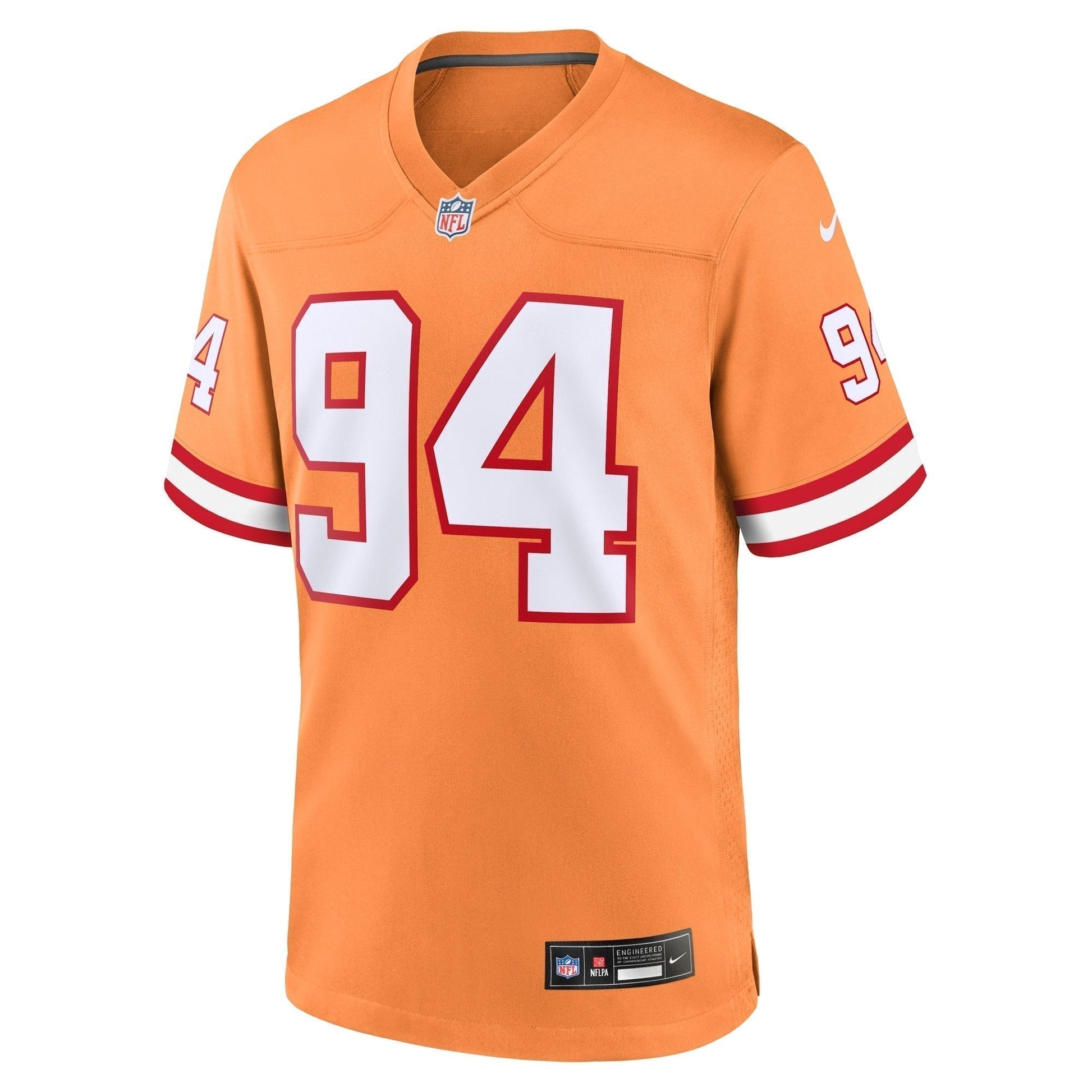 Calijah Kancey Tampa Bay Buccaneers Alternate Team Game Jersey - Orange football jersey product view 2