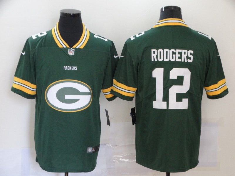 Men's Green Bay Packers Aaron Rodgers #12 Green Game Player Jersey1 football jersey product view 1