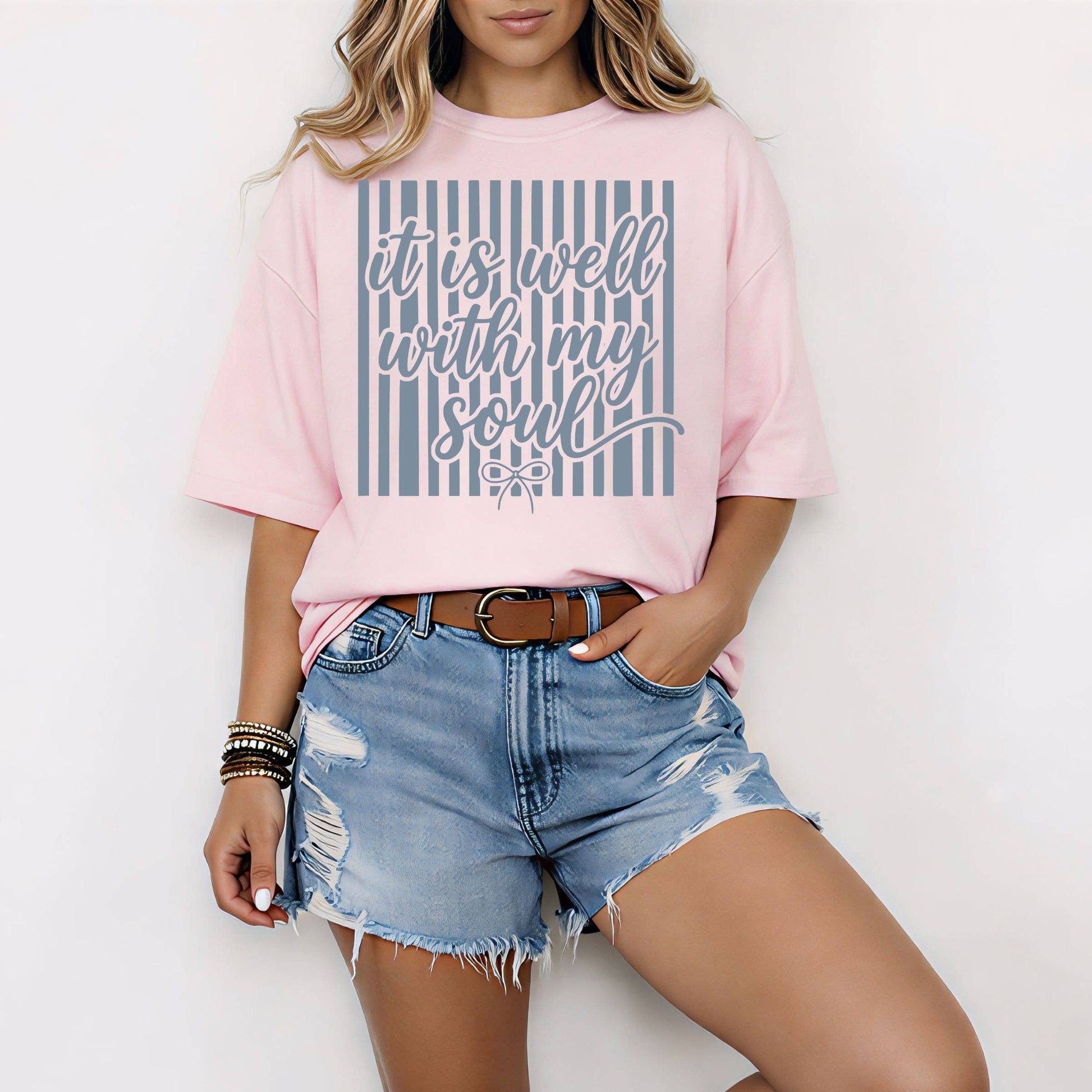 It Is Well with My Soul Graphic Tee - SummerChristian Unisex T-shirt, Sweatshirt, Hoodie, Long Sleeve Tee - T-Shirt, Sweatshirt, Hoodie