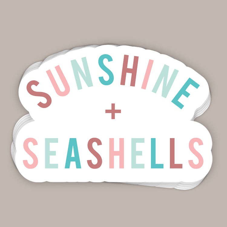 Sunshine + Seashells (Decal) Unisex T-shirt, Sweatshirt, Hoodie, Long Sleeve Tee - T-Shirt, Sweatshirt, Hoodie